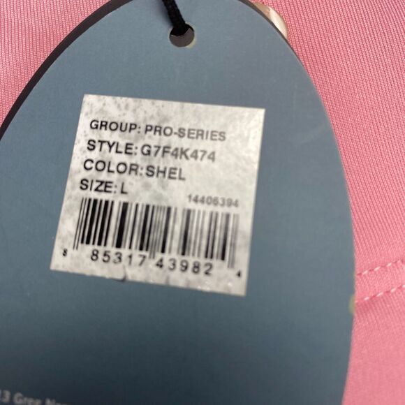 Greg Norman Polo Shirt Men's Large Pink Protek Micro Luxe Solid PlayDry Slit - Picture 10 of 16